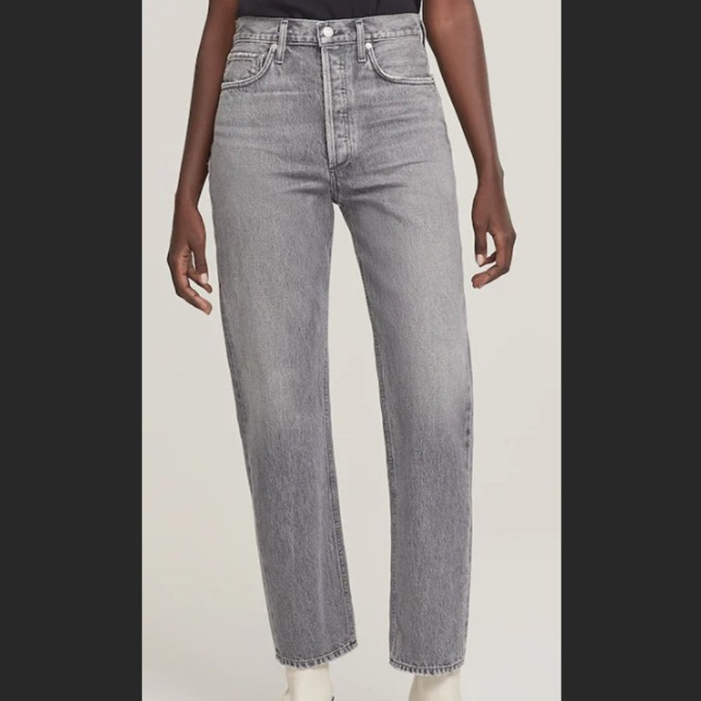 Agolde 90s Pinch Waist Jeans, sz 27, Gray